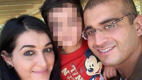 Omar Mateen with his wife Noor Zahi Salman and son.