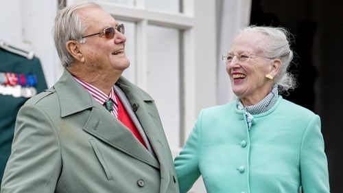 Prince Henrik with Queen Margrethe. 
