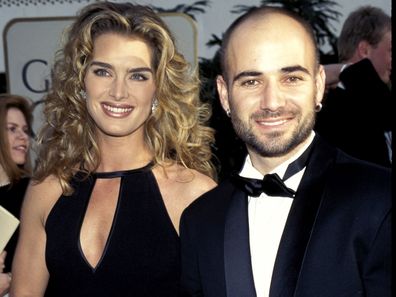 Andre Agassi & Brooke Shields at the Beverly Hilton Hotel in Beverly Hills, California 