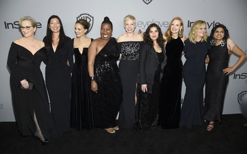 Tarana Burke with other high-profile #MeToo activists.