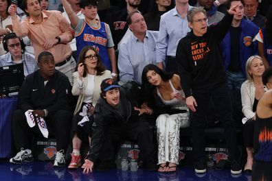 NEW YORK, NEW YORK - APRIL 28: Tracy Morgan, Tina Fey, Timothée Chalamet, Kylie Jenner, and Ben Stiller attend Game Five of the Eastern Conference First Round NBA Playoffs between the Atlanta Hawks and the New York Knicks at Madison Square Garden on April 28, 2026 in New York City. NOTE TO USER: User expressly acknowledges and agrees that, by downloading and or using this photograph, User is consenting to the terms and conditions of the Getty Images License Agreement. (Photo by Sarah Stier/Getty