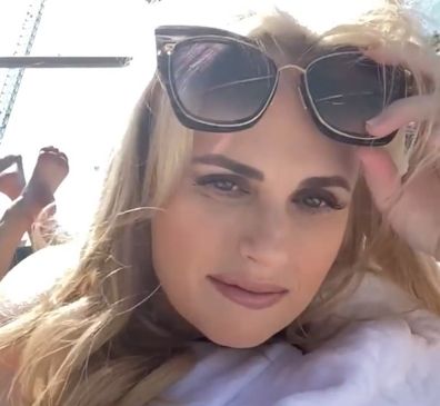 Rebel Wilson shares cheeky video of her sunbathing in the nude.