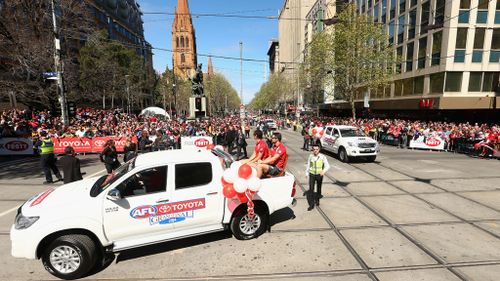 Melbourne put on perfect weather for the 2014 AFL Grand Final parade. (Getty Images)