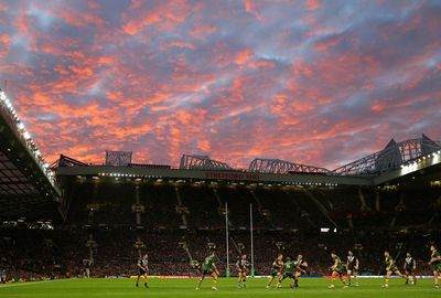 A beautiful Manchester sunset provided the perfect backdrop for the decider. (Getty)