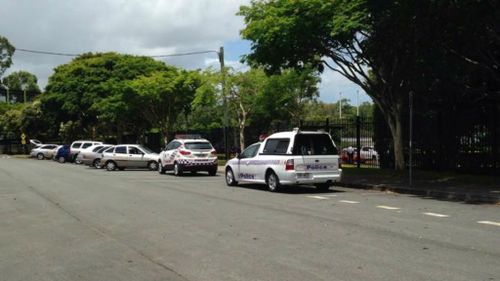 The school in lockdown. (9NEWS)