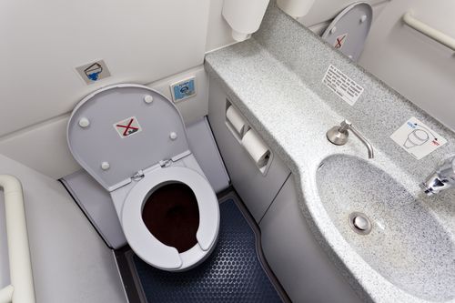 The disruptive passenger allegedly requested the bathroom door be left open and a crew member help him wipe his backside.