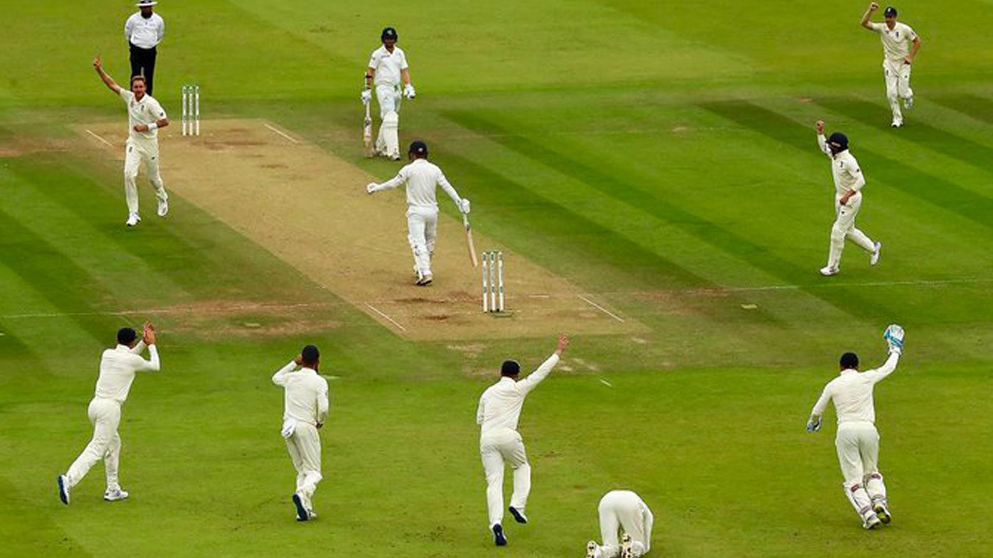 England celebrate another wicket against Ireland