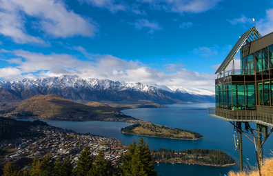 SKYLINE restaurant and view over Queenstown 