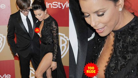 We almost missed it: Eva Longoria's red carpet nip slip