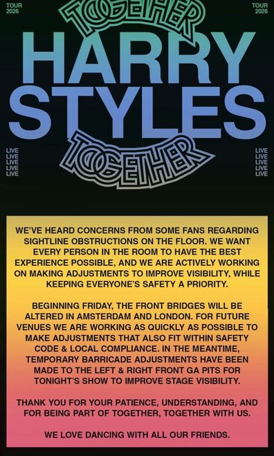 Harry Styles statement
