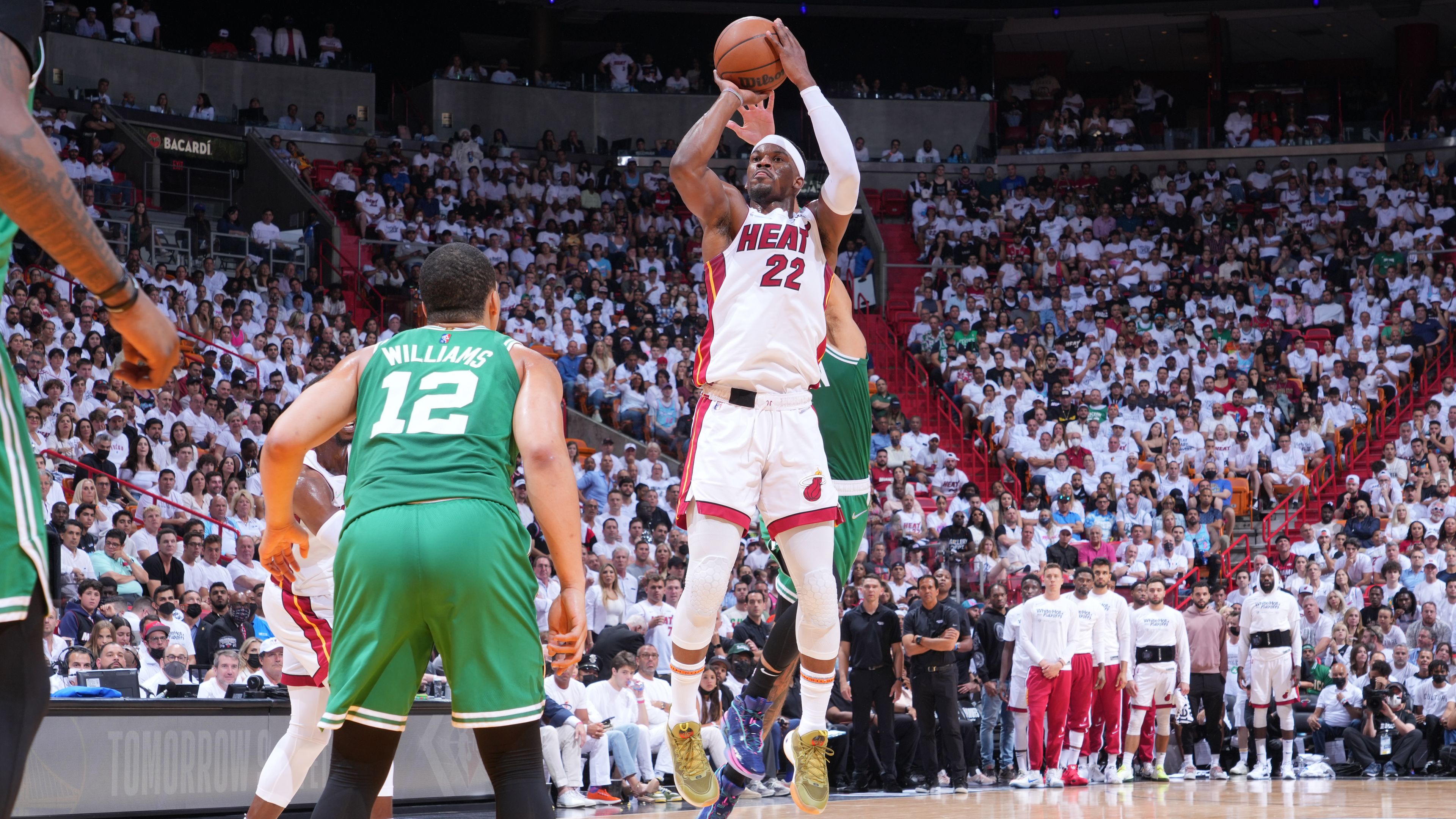 Jimmy Butler tears up the scoreboard as Heat steal game one from Celtics 118-107