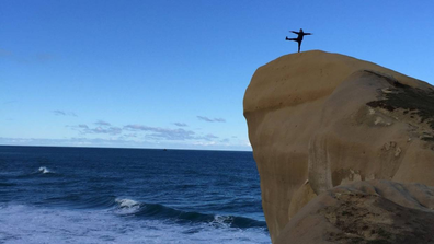 Dunedin's Tunnel Beach Instagram cliff