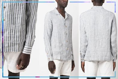 9PR: Boglioli long-sleeved striped shirt
