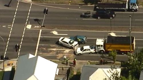 Police have closed off the street as they investigate. (9NEWS)