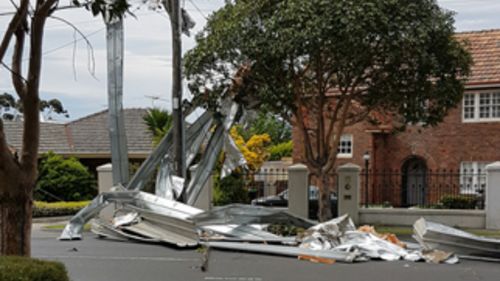 The severe gusts caused the roof of a home in Glenroy to be torn off. (9NEWS)