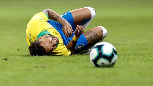 Neymar played in a friendly between Brazil and Qatar on Wednesday.