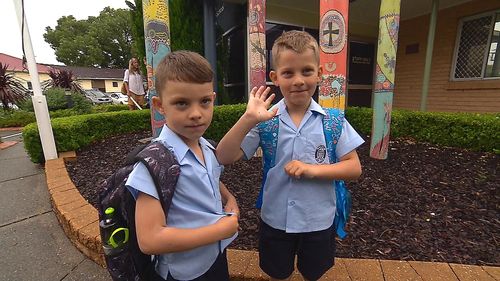 Four sets of twins start kindergarten in NSW Hunter region.