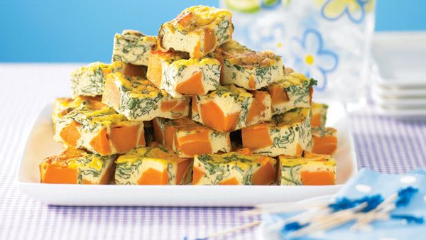 Kumara and spinach cubes