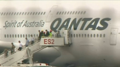 Passengers sat on the plane for  two hours before disembarking.