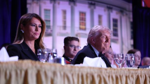 First lady Melania Trump and President Donald Trump attend the annual gathering in Washington DC.