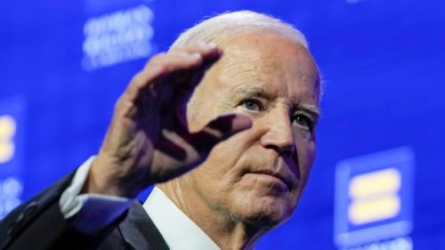 US President Joe Biden after speaking at the 2023 Human Rights Campaign National Dinner at the weekend.