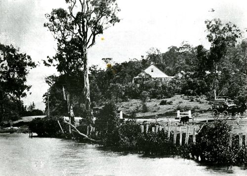 The historic road, now Kingsford Smith Drive in Brisbane, as seen in 1882.  (Image: AAP/Brisbane City Council)