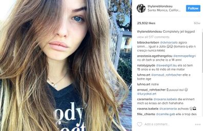 Thylane Blondeau the most beautiful girl in the world is jetlagged