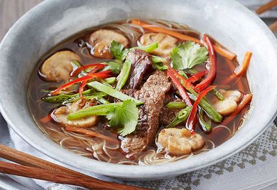 Hot and sour beef noodle soup