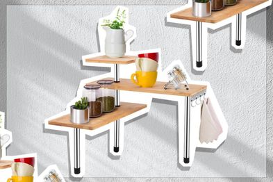 9PR: Veonly 3-Tier Freestanding Bamboo Corner Shelf