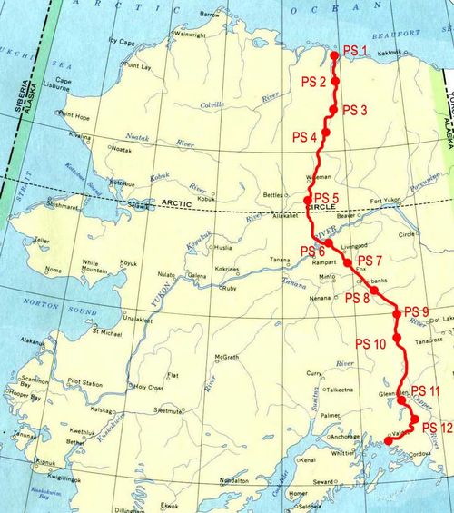 Trans-Alaska boru hattı, eyaletin ortasından geçiyor.