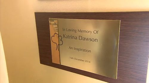 The plaque for Katrina Dawson. (9NEWS)