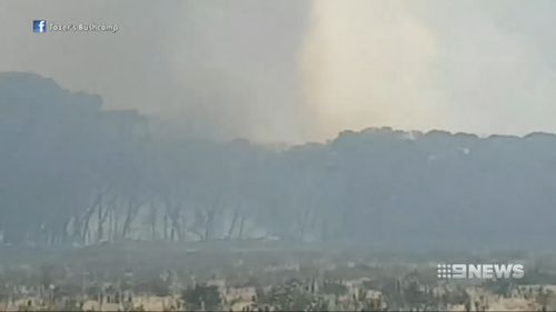 The bushfire is burning near homes in WA's south.