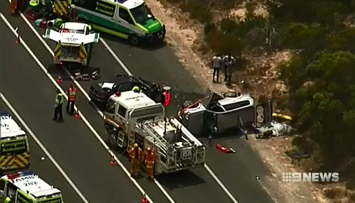 One woman was killed and three people injured in a horror crash.