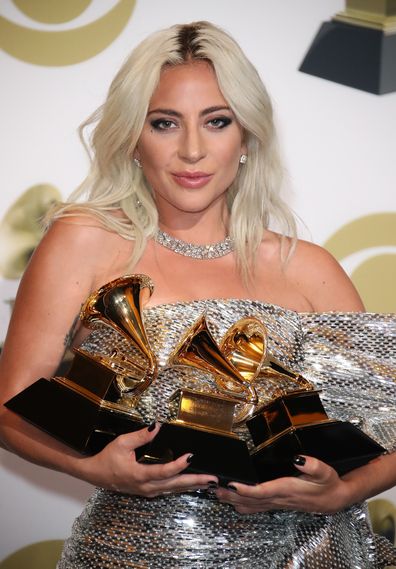 Lady Gaga, Grammys, awards, trophies 