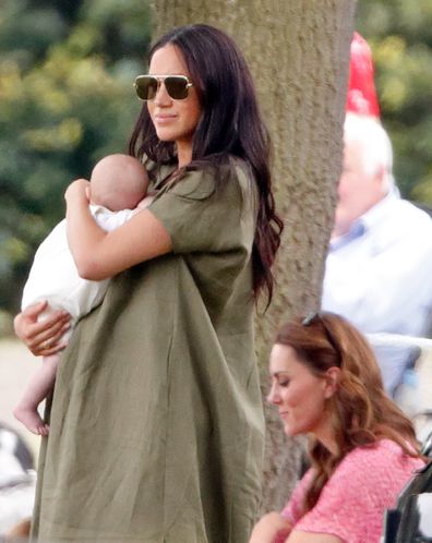 Meghan and Kate at the polo match in 2019. 