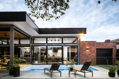 Suburban family home rivals a high-end restaurant with its luxe interiors