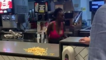Pictures have emerged of yet another bizarre rampage inside a Hindley Street McDonald&#x27;s in Adelaide&#x27;s CBD. 