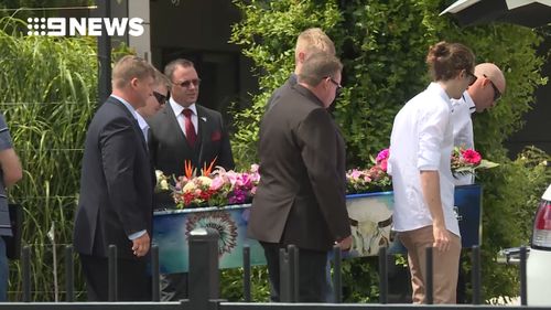 Loved ones farewelled Lauren Brownlee. (9NEWS)