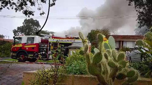 About 15 firefighters responded to the blaze. Picture: 9 News
