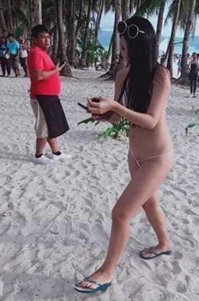 The photo of the Taiwanese tourist in her bikini on Boracay quickly went viral, attracting the attention of authorities.