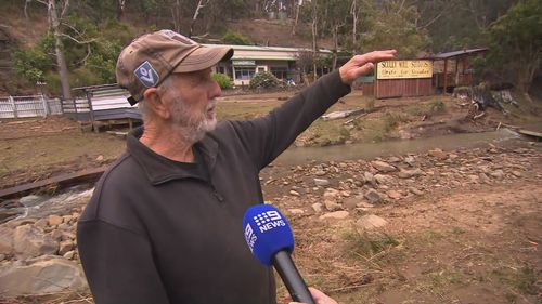 Separation Creek resident Peter Jacobs and his wife were trying to save their chooks when they were forced to run for their lives.