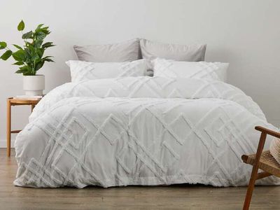 Amparo Turin Tufted Quilt Cover Set Grey — Spotlight