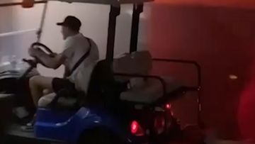 A security guard&#x27;s buggy was taken from the scene by an unknown man.