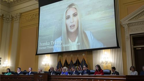 Former White House Advisor Ivanka Trump speaking during an interview with the January 6 Committee.