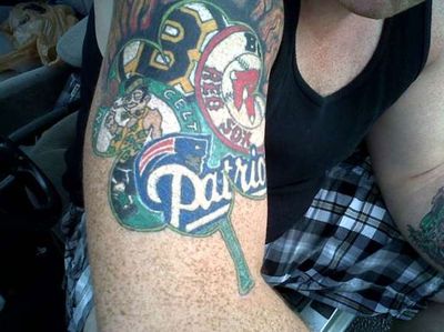 Why show love for only one team? This fan bleeds for everything sport in Boston.
