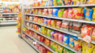 Supermarket chips aisle