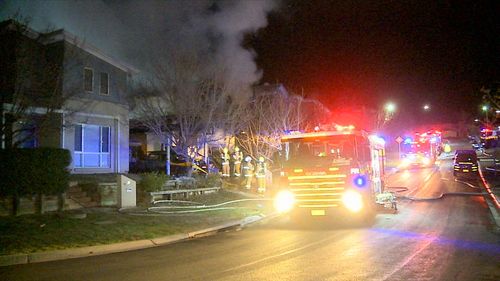 Just hours later, the family returned to their home to find it engulfed in flames. Picture: 9NEWS