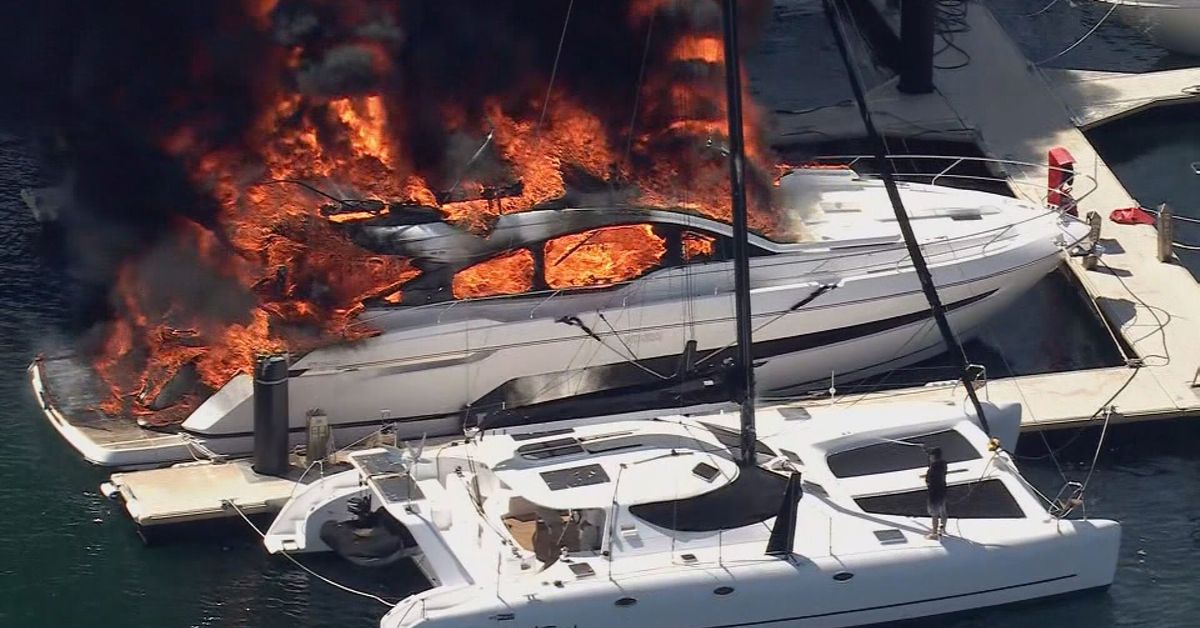 million dollar price tag destroyed in inferno at Perth boat ramp