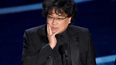 Bong Joon-ho accepts the Directing award for 'Parasite' onstage during the 92nd Annual Academy Awards at Dolby Theatre on February 09, 2020.