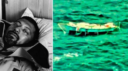 Rescued Indian sailor receiving treatment